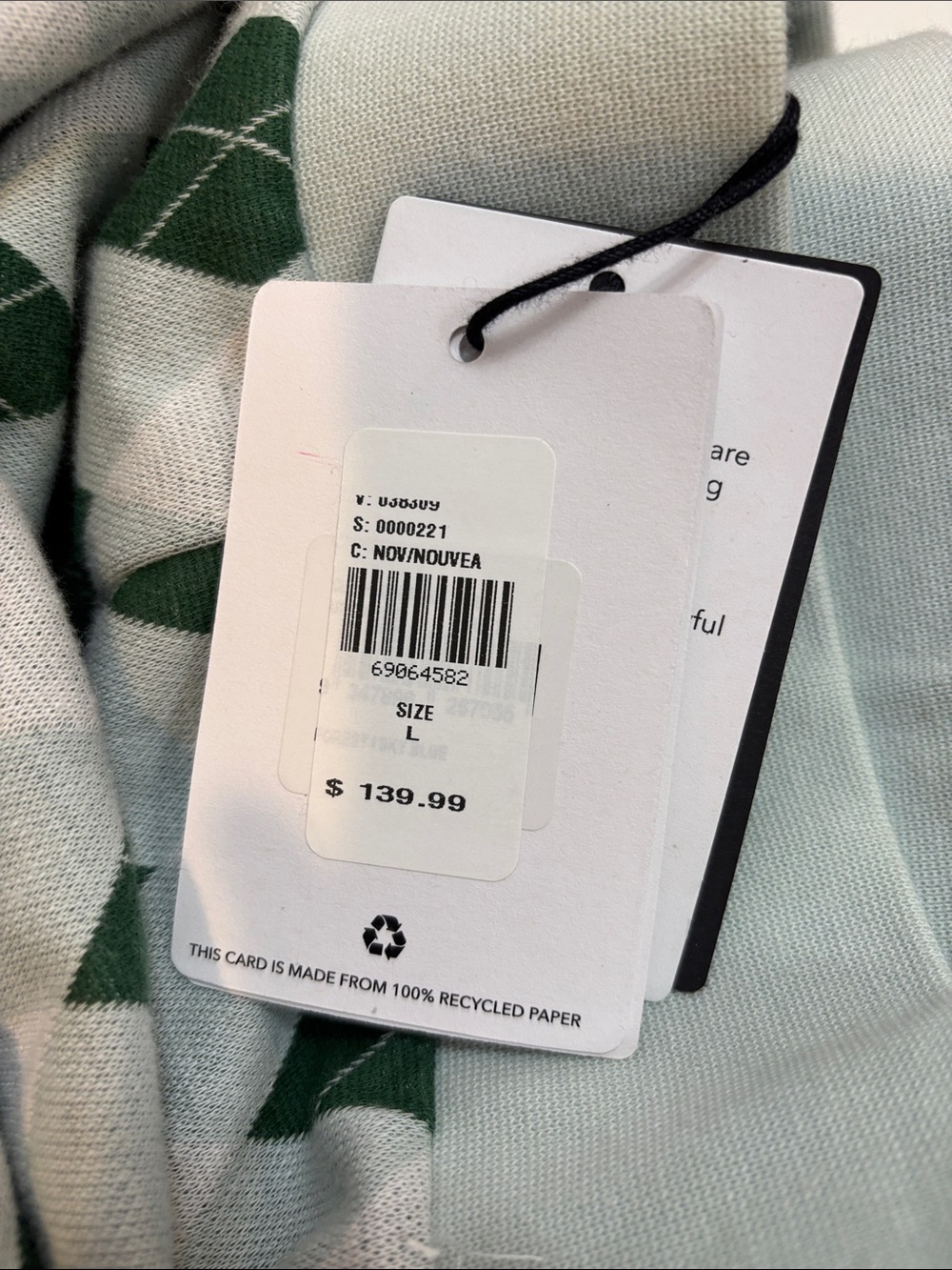 NWT The Upside Green and Cream Argyle Knit Skort - Picture 7 of 7